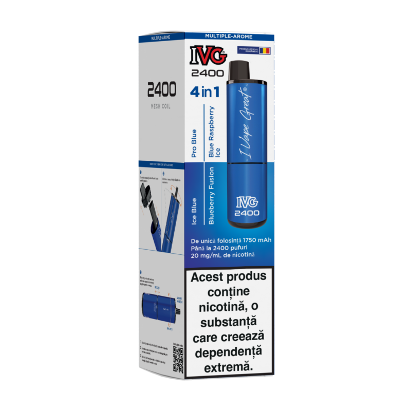 IVG 2400 Ediție 4 în 1 multi aromă blue edition